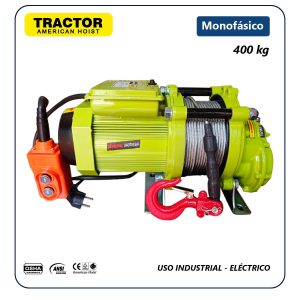 WINCHE ELÉCTRICO VERDE 400KG FA400 MONOFÁSICO - AMERICAN TRACTOR